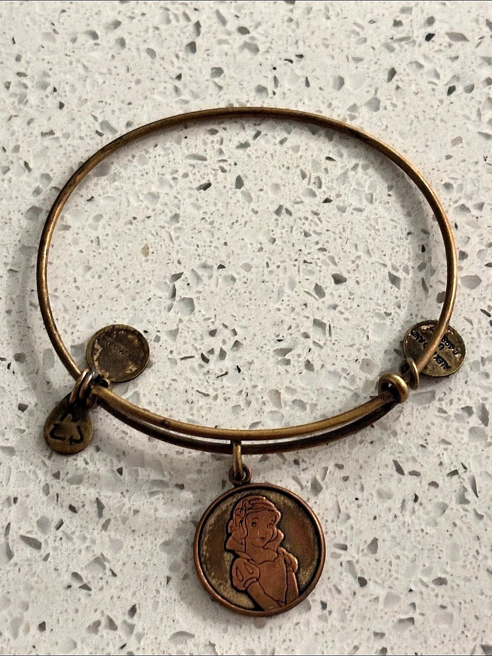 Alex and Ani Disney Princess Snow White charm bangle, Bronze